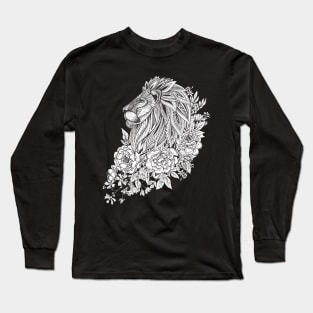 Lion floral tshirt Long Sleeve T-Shirt